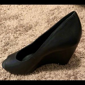 BCBG Peep Toe Wedges